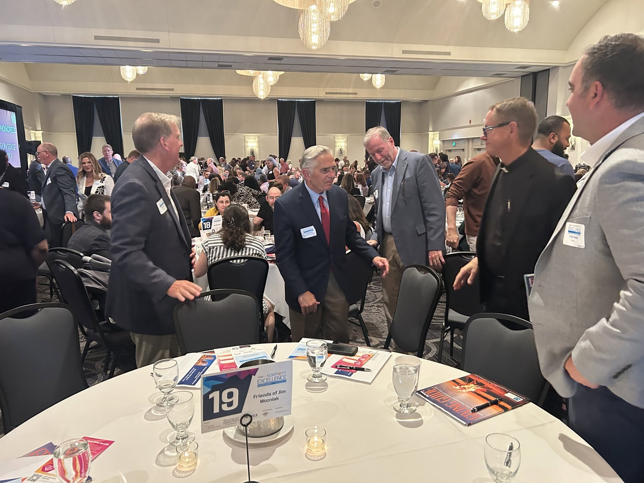 Friends of Jim Wozniak table at the awards event