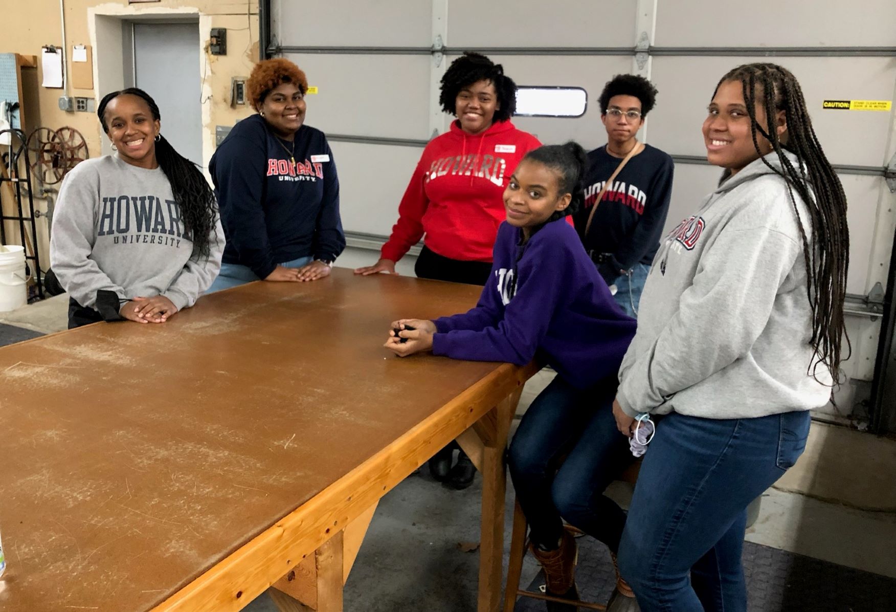 Howard University students volunteering at Father Gene's Help Center